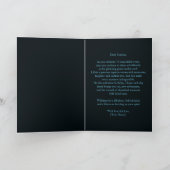 Opulent Chic Sapphire Blue und Black 70. Geburtsta Karte (Innenseite)