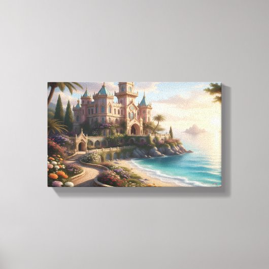 Opulent Coastal Gothic Mansion with Seaside Garden Leinwanddruck (Vorderseite)