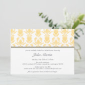 Opulent Damask Einladung (Dusche oder Party) (Stehend Vorderseite)