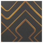 Opulent Deco Grid Full Liquid Gold Black Monochrom Stoff (Nahaufnahme)