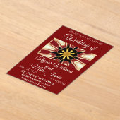 Opulent Deep Crimson Starburst Design | High-End M Acryleinladungen (Ablage )