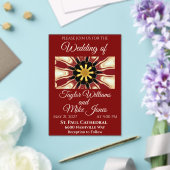 Opulent Deep Crimson Starburst Design | High-End M Acryleinladungen (In Situ (Hochzeit))