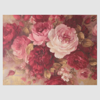 Opulent erröten und weinrot Englische Rose Gold Seidenpapier
