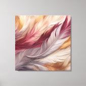 Opulent Feathers: Luxuriöse Beige, Taupe, Pinks Leinwanddruck (Vorderseite)