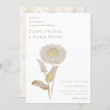 Opulent Gilded Floral Wedding Einladung