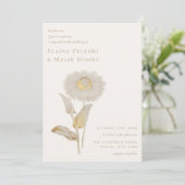 Opulent Gilded Floral Wedding Einladung (Stehend Vorderseite)