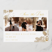 Opulent Gilded Garden Foto Save the Date Folieneinladung (Vorderseite)