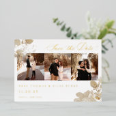 Opulent Gilded Garden Foto Save the Date Folieneinladung (Stehend vorne)