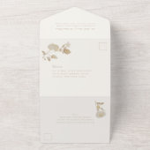 Opulent Gilded Garden Wedding All In One Einladung (Außenbereich)