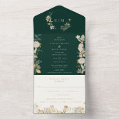Opulent Gilded Garden Wedding All In One Einladung (Innen Boden)