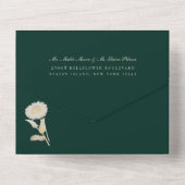 Opulent Gilded Garden Wedding All In One Einladung (Rückseite)