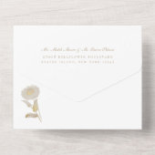 Opulent Gilded Garden Wedding All In One Einladung (Rückseite)