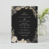 Opulent Gilded Garden Wedding Einladung (Stehend Vorderseite)