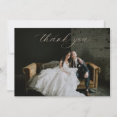 Opulent Gilded Garden Wedding Foto Dankeskarte (Vorderseite)