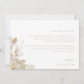 Opulent Gilded Garden Wedding Foto Dankeskarte (Rückseite)