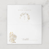Opulent Gilded Garden Wedding Platzkarte (Außenseite Aufgefaltet)