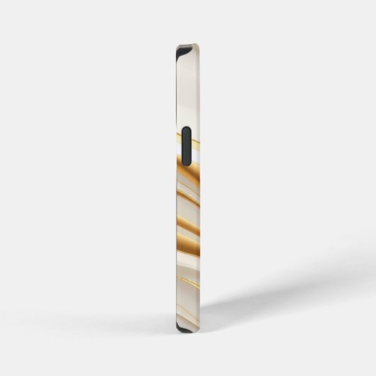 "Opulent Gold and Cream Marble Swirls" iPhone Hülle (Rechte Seite)