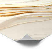 "Opulent Gold and Cream Marble Swirls" Poster (Ecke)