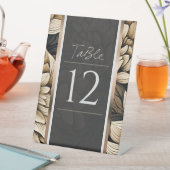 Opulent Gold & Champagne Bloom Sockelschild (In Situ)