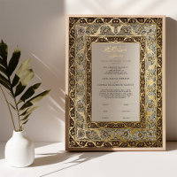 Opulent Gold Ivory Islamische Nikkah Zeremonie
