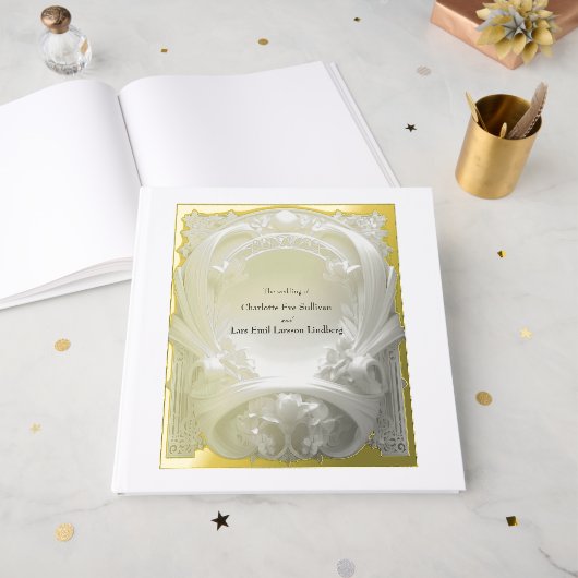 Opulent Gold Motif Atelier Gästebuch (Vorderseite Offen)