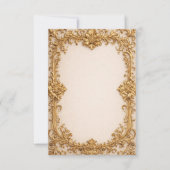 Opulent Gold Scrollwork Wedding Invitations Einladung (Rückseite)