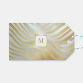 Opulent Gold und Weiß Multi Gemustert Geschenkanhänger (Vorderseite (Horizontal))