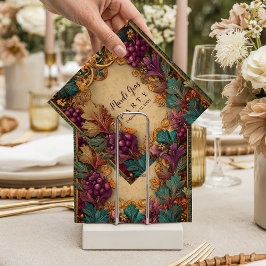 Opulent Grape Leaf Mardi Gras Masquerade Serviette