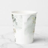 Opulent grüne Blattgold Buchstaben Baby Dusche Pappbecher (Rechts)