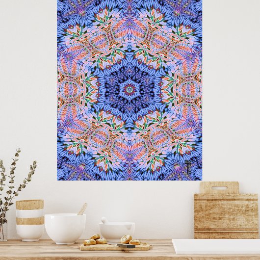 Opulent Hexagram Variation 4 Art Print Poster (Küche)