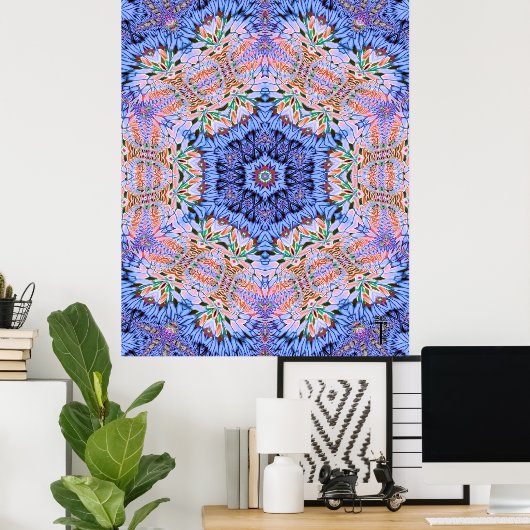 Opulent Hexagram Variation 4 Art Print Poster (Heimbüro)