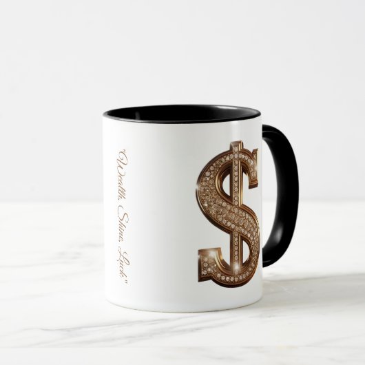 "Opulent Luck Emblem" Tasse (VorderseiteRechts)