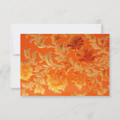 Opulent Mandarin Orange Floral Wedding RSVP (Rückseite)