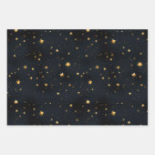 Opulent Midnight Blue Sparkle Ornamental Geschenkpapier Set (Vorderseite 2)