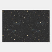 Opulent Midnight Blue Sparkle Ornamental Geschenkpapier Set (Vorderseite 3)