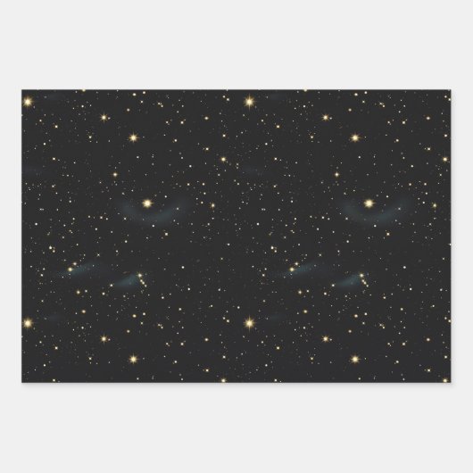 Opulent Midnight Blue Sparkle Ornamental Geschenkpapier Set (Vorderseite 3)