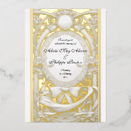 Opulent Motif Atelier Wedding Einladung, Folieneinladung