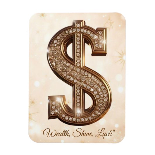 "Opulent Prosperity Symbol" Magnet (Vertikal)