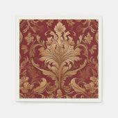 Opulent Red and Gold Damask Serviette (Vorderseite)