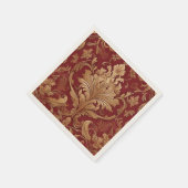 Opulent Red and Gold Damask Serviette (Ecke)