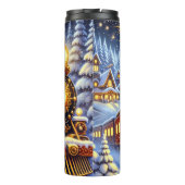 Opulent Red Gold Christmas Express Thermosbecher (Rückseite)