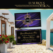 Opulent Royal Blue Gold Crown mit Logo Prächtig Visitenkarte
