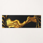 Opulent Swirl Achempong Liquid Gold - Gold & Black Yogamatte (Vorderseite (Horizontal))