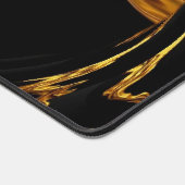 Opulent Swirl Liquid Gold Black Monochrome Achempo Schreibtischunterlage (Ecke)