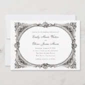 Opulent Vintage Frame Classic Formal Wedding Einladung (Vorderseite)