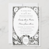 Opulent Vintage Frame Classic Formal Wedding Einladung (Vorderseite)
