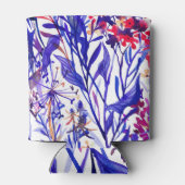 Opulent Watercolor Florals: Garten Hintergrund. Dosenkühler (Rückseite)