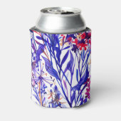 Opulent Watercolor Florals: Garten Hintergrund. Dosenkühler (Kanne Rückseite)