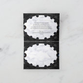 Opulent White & Black Marble Spheres Dankeskarte (Innenseite)