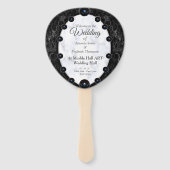 Opulent White & Black Marble Spheres Fächer (Vorderseite)